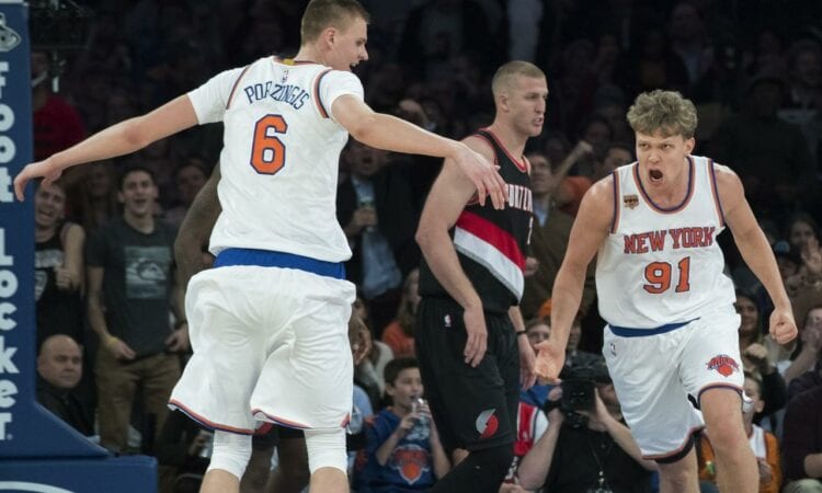 Mindaugs Kuzminsks un Kristaps Porziņģis - NBA ņujorkas knicks - Sportazinas.com
