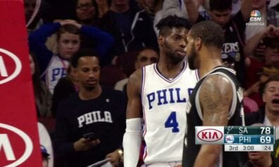 Bertānam deviņi punkti drošā “Spurs” uzvarā pār “76ers” (+VIDEO)