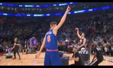 VIDEO. Porziņģis uzvar NBA Visu zvaigžņu spēles meistarības konkursā