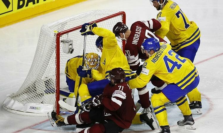 Latvija un Zviedrija hokejs 2017 IIHF World Championship