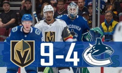 Vegasas “Golden Knights” savā pirmajā spēlē grauj “Canucks” (VIDEO)