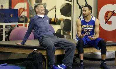 Stīvs Kers, Stefans Karijs, Steve Kerr, Stephen Curry, www.sportazinas.com