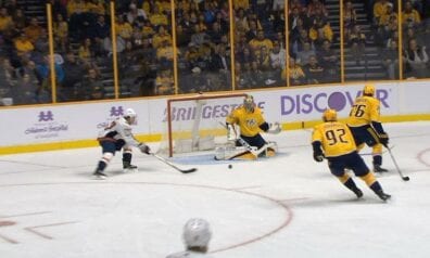 NHL: Nešvila demonstrē ātru hokeju un apspēlē <i>aizmigušos</i> “Capitals”