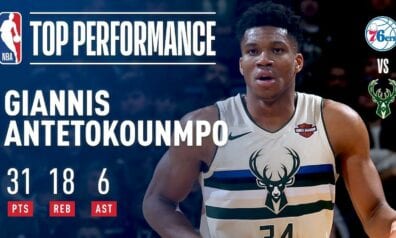 NBA: Adetokunbo iespaidīga statistika uzvarā pār “76ers”