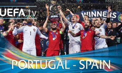 Trillera cienīgā spēlē par Eiropas čempioniem telpu futbolā kļūst Portugāle (VIDEO)