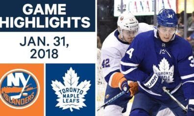 NHL: “Maple Leafs” iemet piecus vārtus “Islanders”; Detroita pārspēj Sanhosē