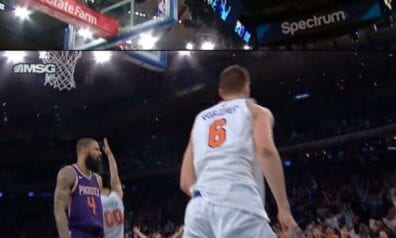 VIDEO: Porziņģis un Bertāns ielido NBA sezonas skaistāko bloku topā