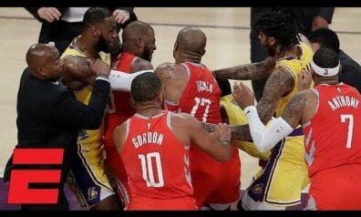 NBA paziņo soda apmērus par “Lakers” – “Rockets” kautiņu