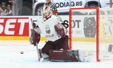 Latvijas hokeja izlase, Elvis Merzļikins, Sportazinas.com