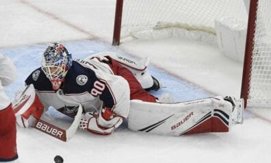 Merzļikins: Katru dienu NHL iemācos kaut ko jaunu