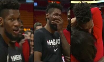 “Heat” basketbolists izplūst asarās, pirmo reizi pēc vairākiem gadiem satiekot savu mammu