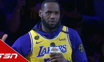 Lebrons veic emocionālu uzrunu Kobes atvadu spēlē, Lilards gūst 48 punktus uzvarā (VIDEO)