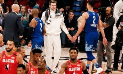 Kriss Pols, Luka Dončičs un Bens Simonss, www.sportazinas.com