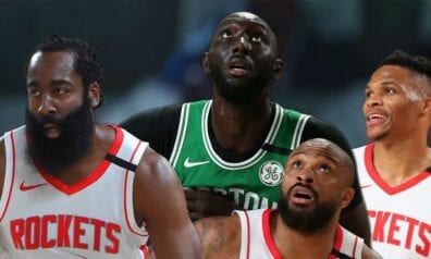 Hārdens ar astoņiem “trīnīšiem” nogremdē “Celtics” rezervistus (VIDEO)