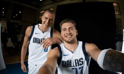 Kristaps Porziņģis un Luka Dončičs