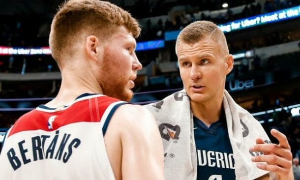 Dāvis Bertāns un Kristaps Porziņģis