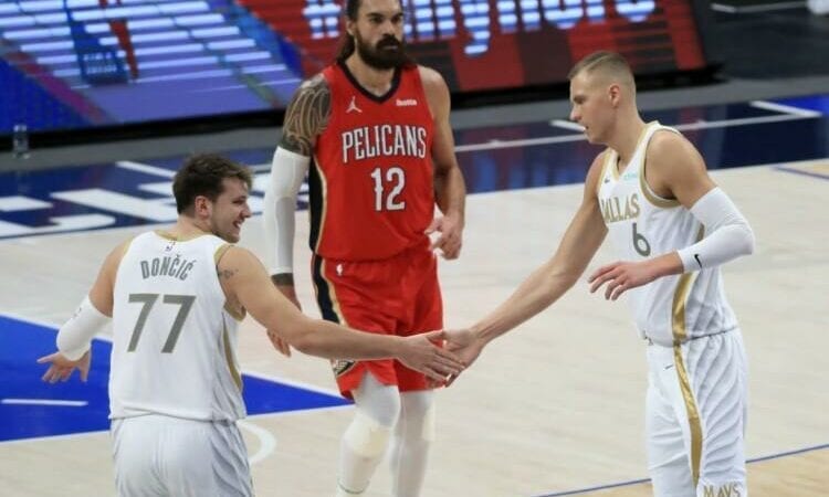 Luka Dončičs, Stīvens Adamss un Kristaps Porziņģis