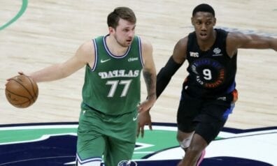 Luka Dončičs un Rovans “RJ” Barets