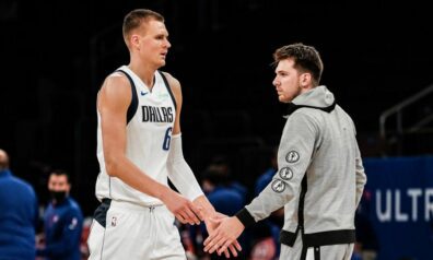 Kristaps Porziņģis un Luka Dončičs