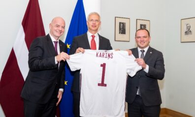 Džanni Infantino, Krišjānis Kariņš un Vadims Ļašenko