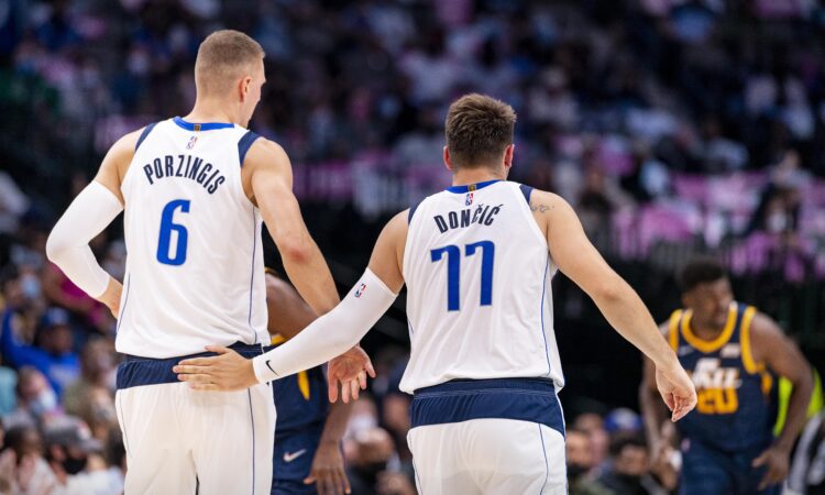 Kristaps Porziņģis un Luka Dončičs