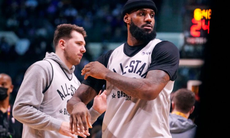 Lebrons Džeimss un Luka Dončičs