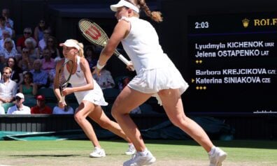 Aļona Ostapenko un Ļudmila Kičenoka