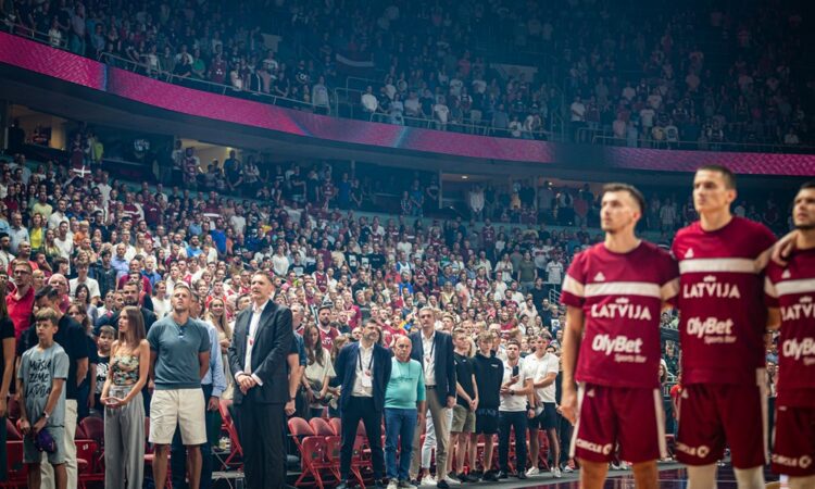 Latvijas basketbola izlase Arēnā Rīga