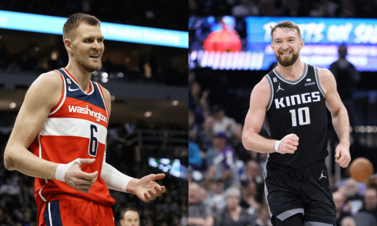 Kristaps Porziņģis un Domants Sabonis