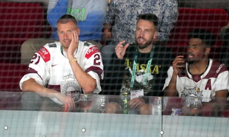 Kristaps Porziņģis, Žanis Peiners un Felipe Gabriels