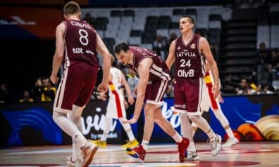 Dāvis Bertāns, Rodions Kurucs un Andrejs Gražulis