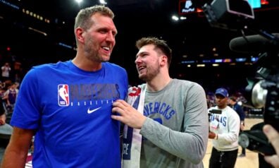 Dirks Novickis un Luka Dončičs