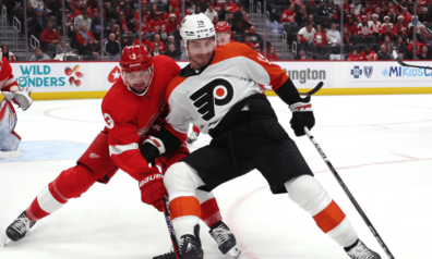 “Flyers” un “Red Wings” spēlē bez aizsardzības un sarīko 13 vārtu šovu