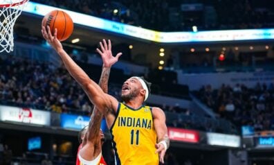 “Pacers” tuvu franšīzes rekordam, NBA kauna traips “Pistons” izlaiž no rokām ceturto uzvaru