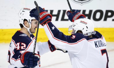 Merzļikina konkurentam lieliska spēle, “Blue Jackets” atgriežas uz panākumu takas