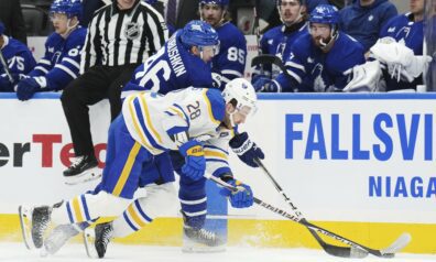 Girgensons piedalās vienīgajā “Sabres” vārtu guvumā pret “Maple Leafs”