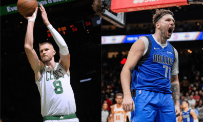 Kristaps Porziņģis un Luka Dončičs