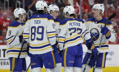 “Sabres” bez Girgensona zaudē “Red Wings”