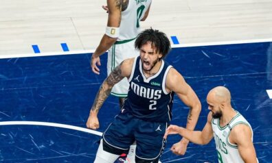 “Mavericks” iespaidīgi sagrauj “Celtics” un panāk finālsērijas piekto spēli