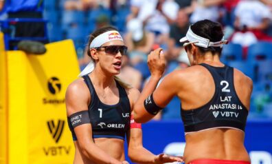 Tīna Graudiņa un Anastasija Samoilova