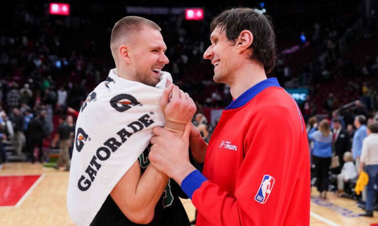 Kristaps Porziņģis un Bobans Marjanovičs