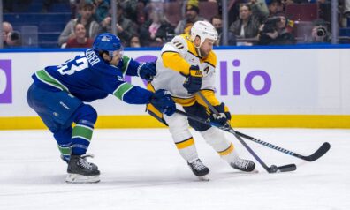 “Canucks” negūst vārtus mačā ar “Predators”