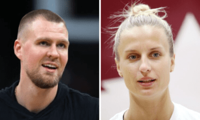 Kristaps Porziņģis un Kitija Laksa