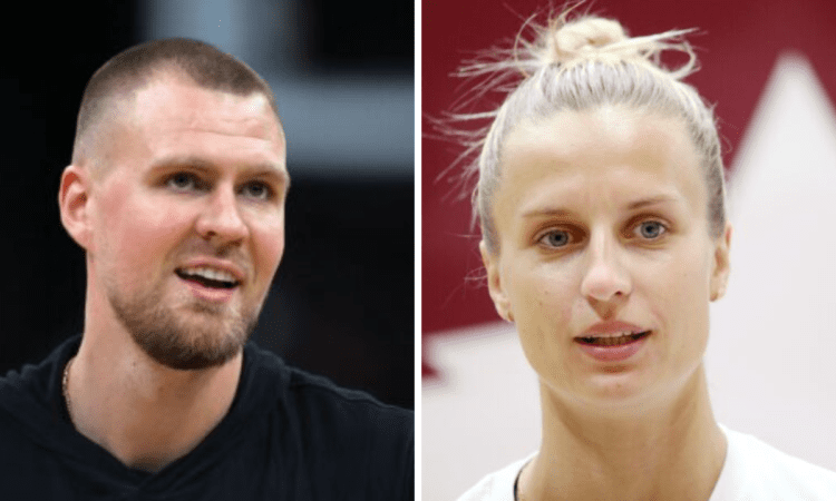 Kristaps Porziņģis un Kitija Laksa