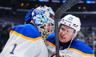 “Sabres” uzvarai pietiek ar vieniem vārtiem, Toronto joprojām pārliecinoša bez kapteiņa
