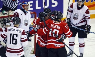 Latvijas un Kanādas U20 izlašu spēle 2010. gada pasaules čempionātā