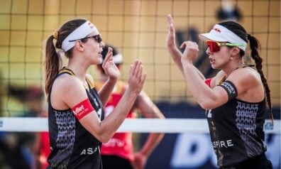 Tīna Graudiņa un Anastasija Samoilova