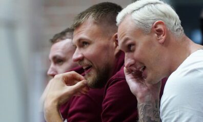 Kristaps Porziņģis un Jānis Timma