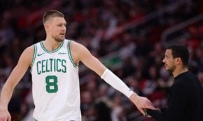 Kristaps Porziņģis un Džo Mazulla