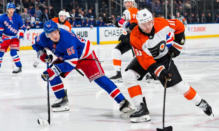 Filadelfijas Flyers pret Ņujorkas Rangers